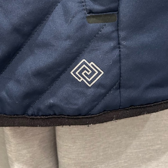 ZELOS Navy Quilted Zip-Up Vest Red Lining Size XL - Picture 12 of 12